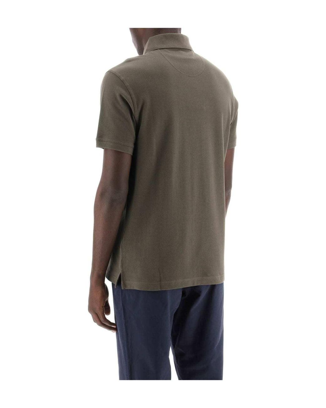 Barbour Green Short-Sleeved Polo Shirt for men