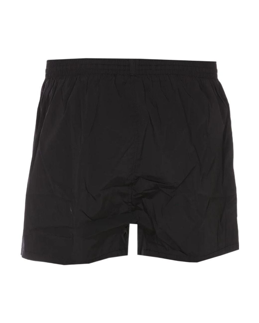 DSquared² Black Logo-Print Mini Shorts for men