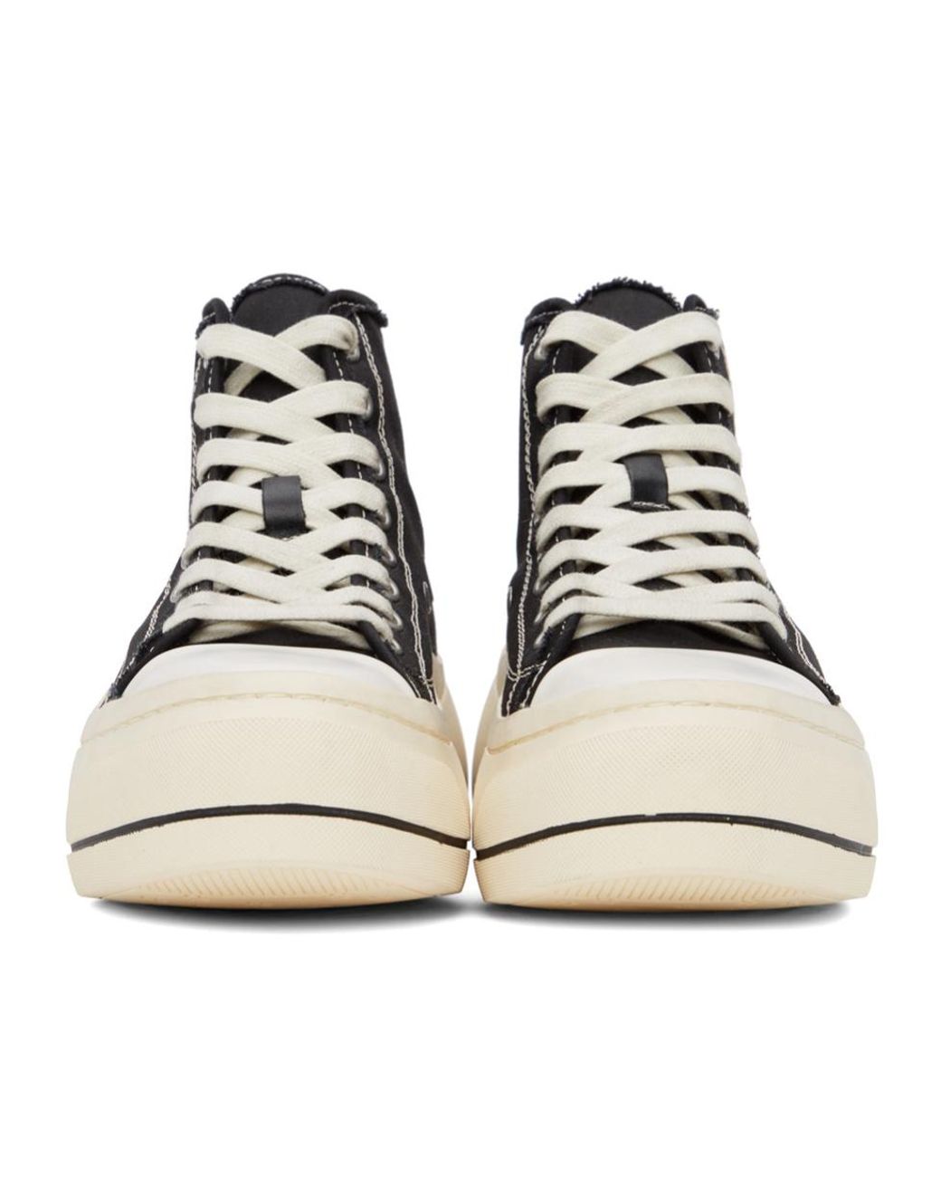 R13 Black Stitching High-Top Leisure Sneakers for men