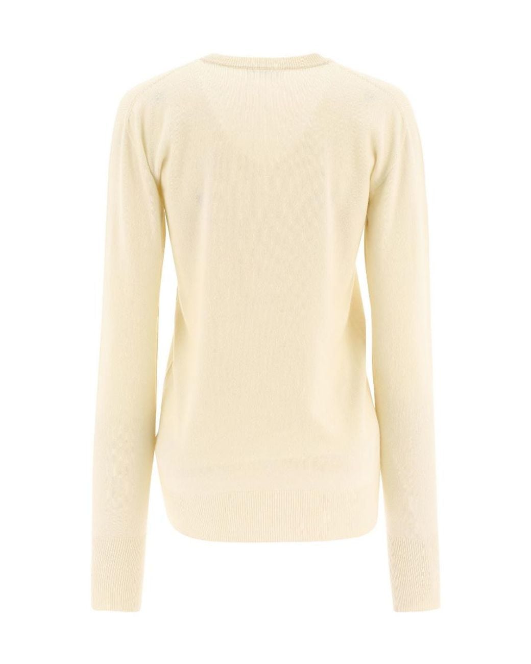 Jil Sander Natural Rib Knitted Crewneck Sweater
