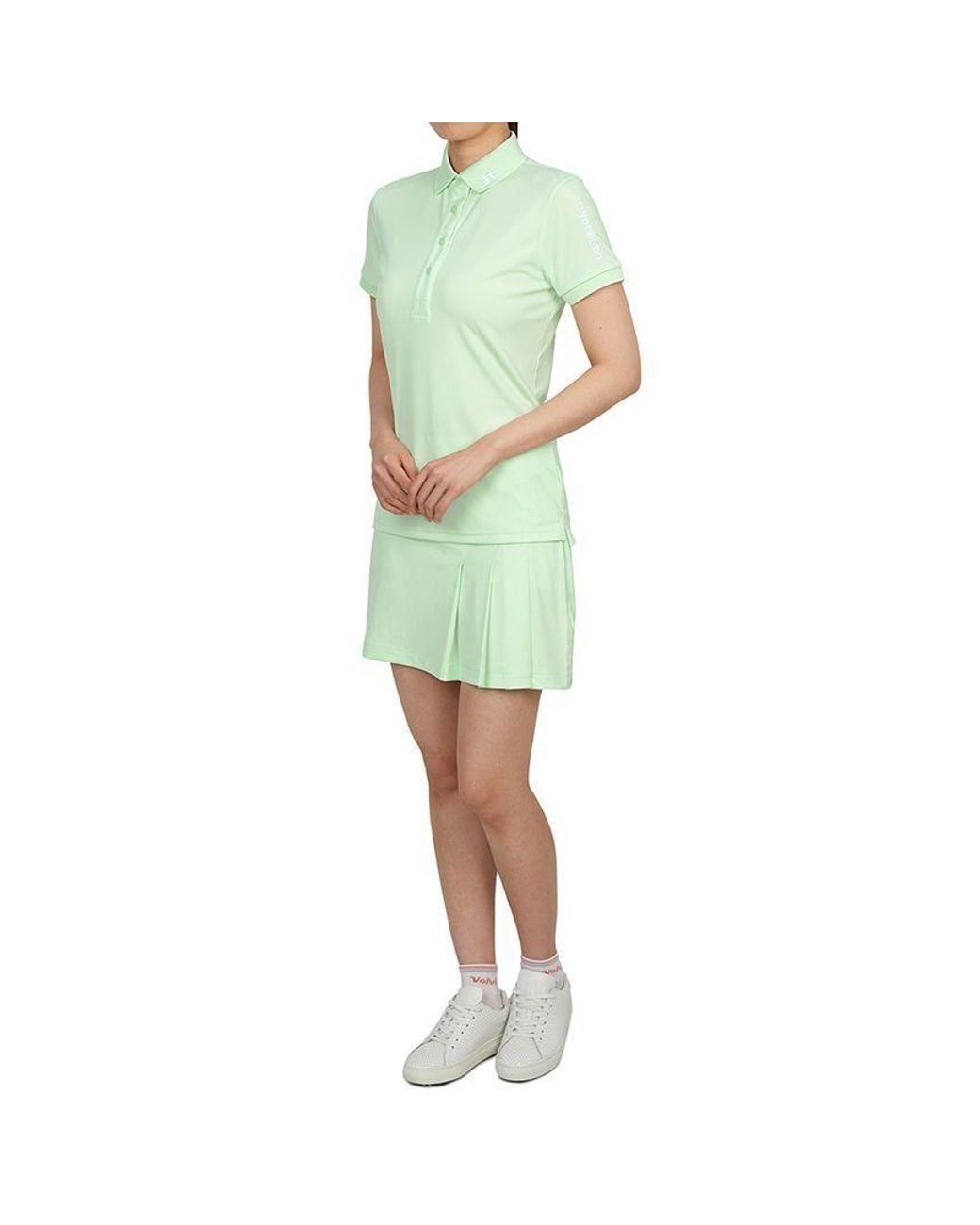 J.Lindeberg Green Pleated Midi Skirt