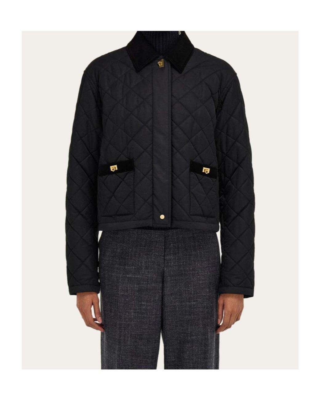 Ferragamo Black Padded Blouson