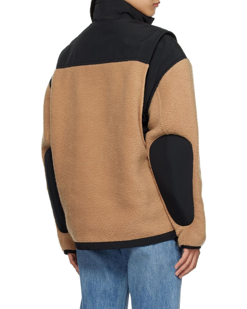 Alexander Wang Black Panelled Zip Fleece Jacket