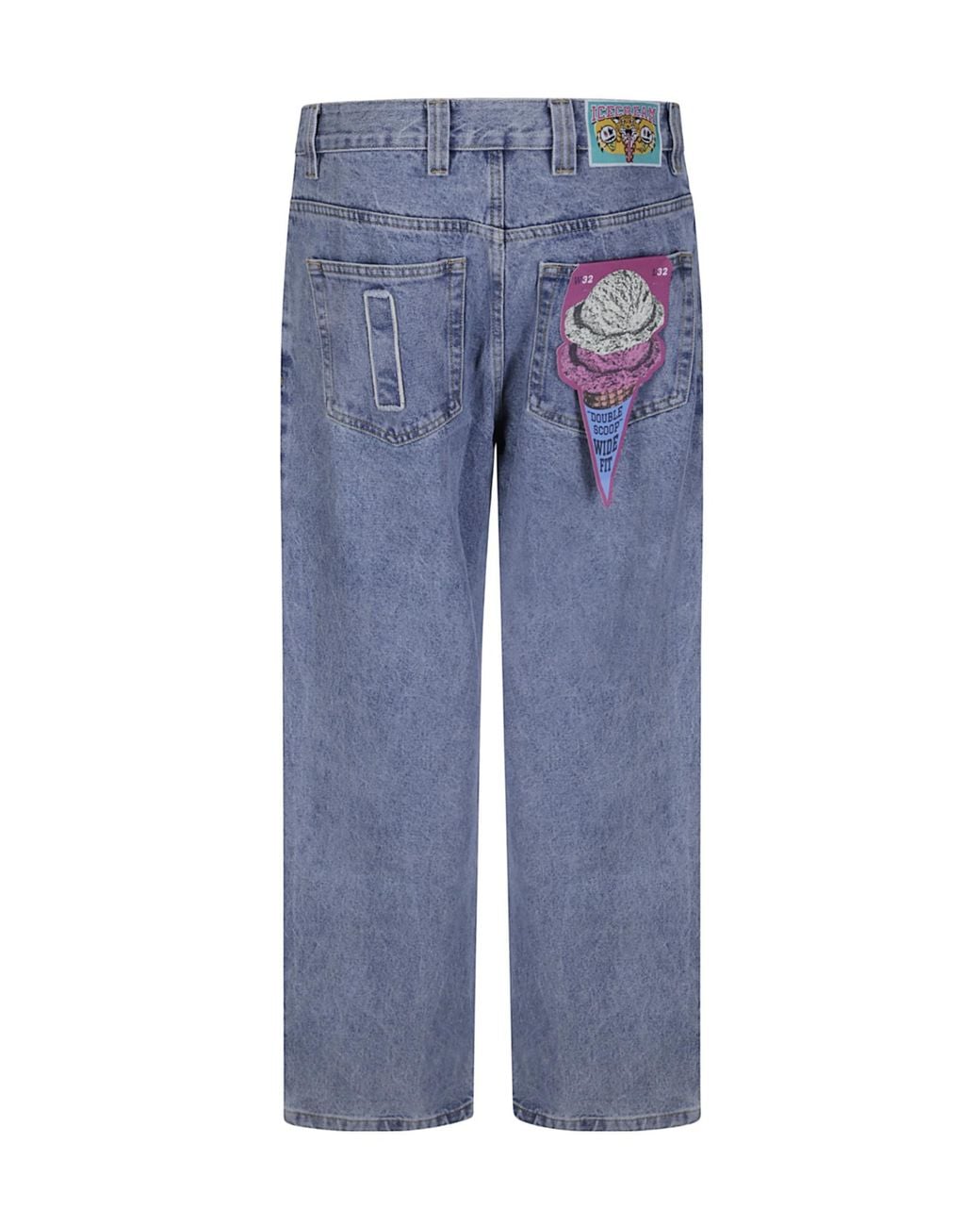 ICECREAM Blue Running Dog Double Scoop Jeans for men