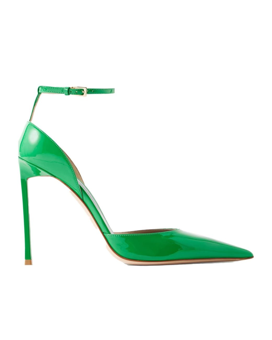 Tom Ford Green Vertigo Patent-Leather Ankle-Strap Pumps