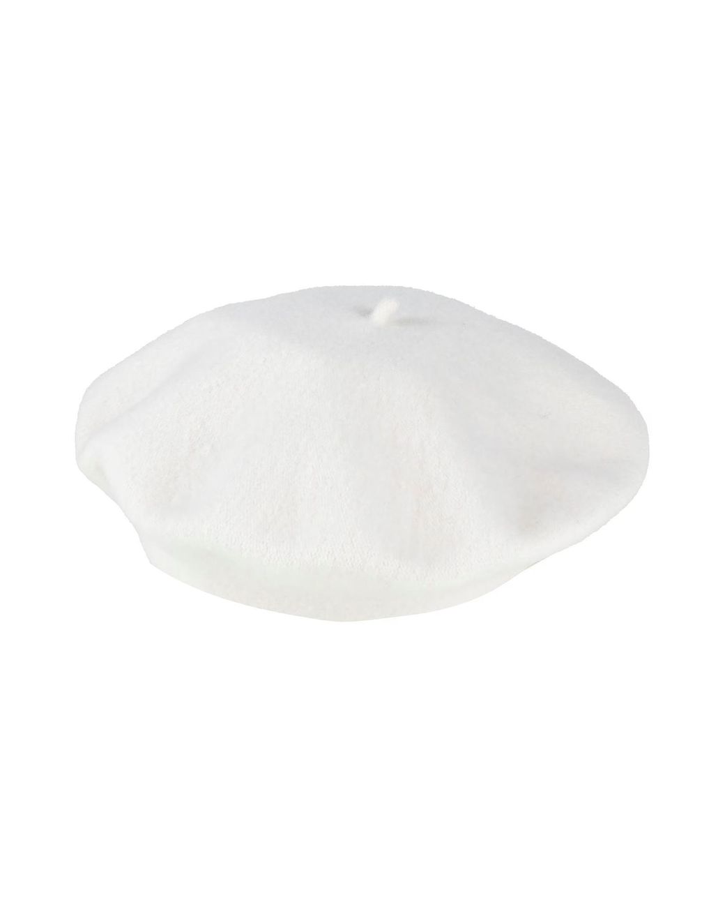 Maison Margiela White Solid Wool Beret