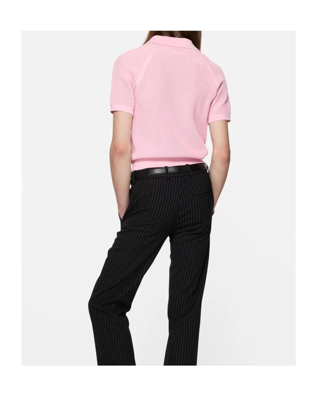 Acne Pink Embroidered V-Neck Sweater for men