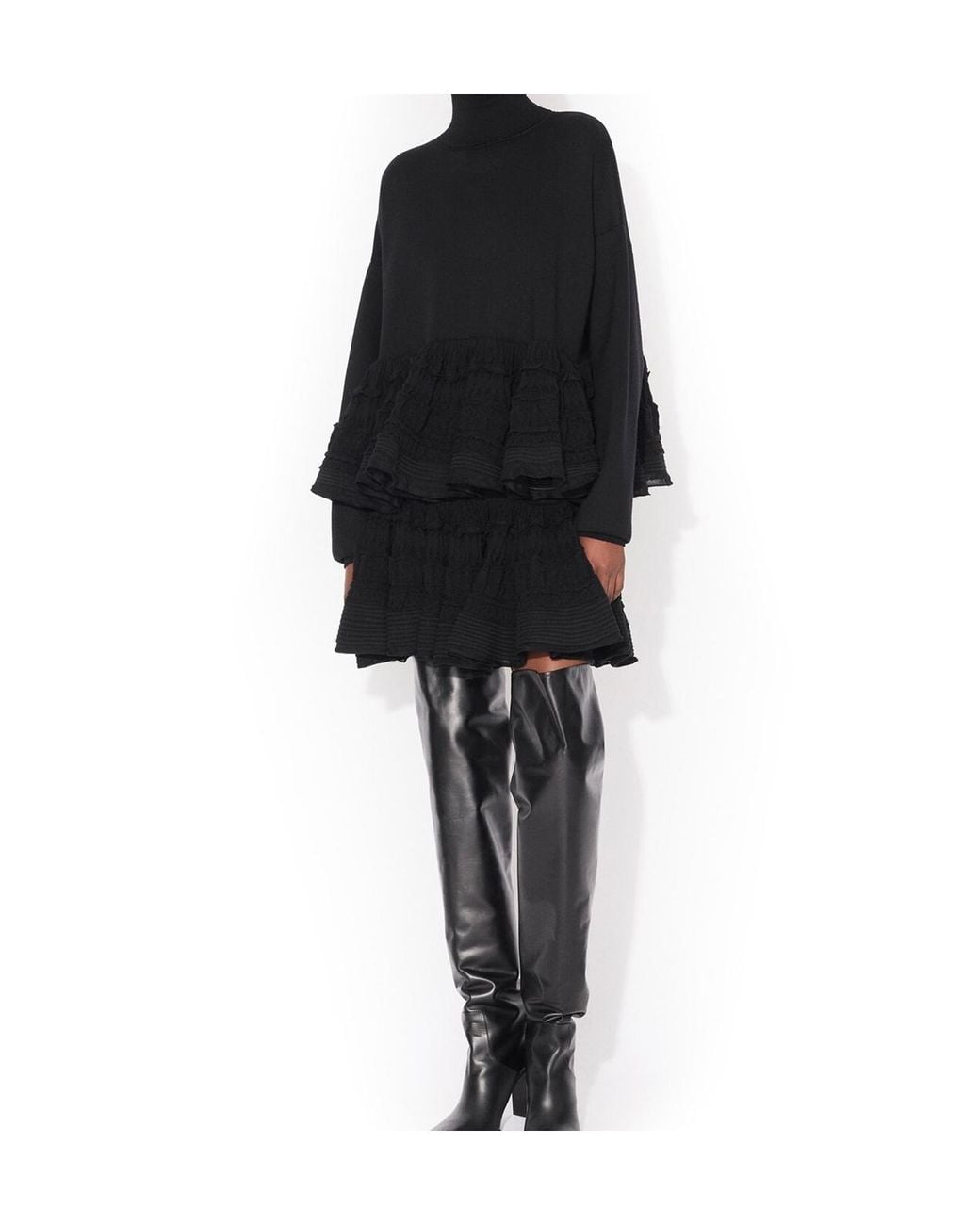 Alaïa Black Alaïa Long-Sleeved Roll-Neck Jumper