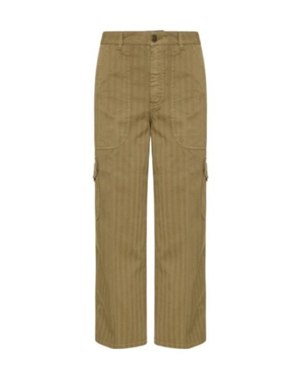 Etro Green Cropped Cargo-Jeans