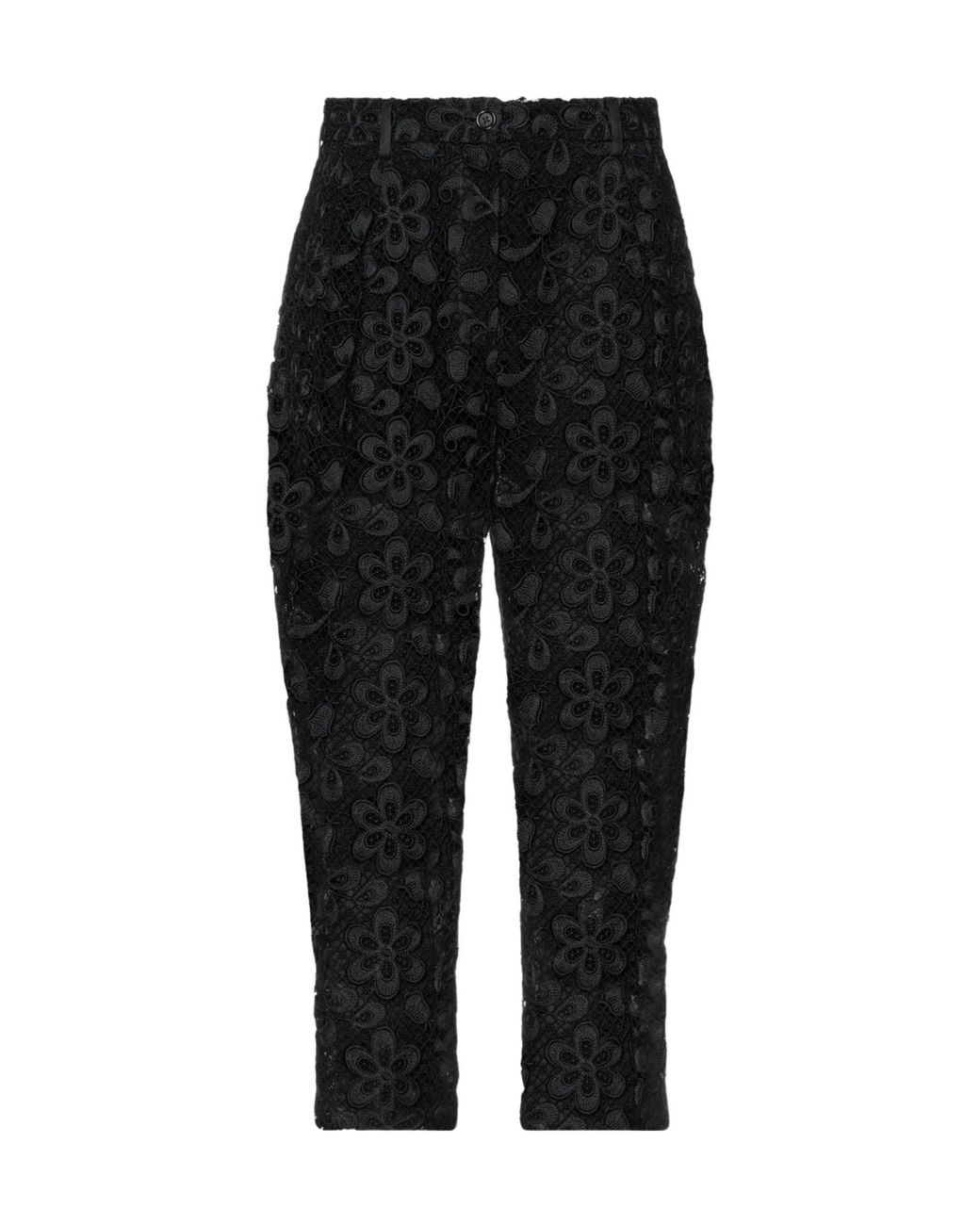 Dolce & Gabbana Black Solid Color Tapered Pants