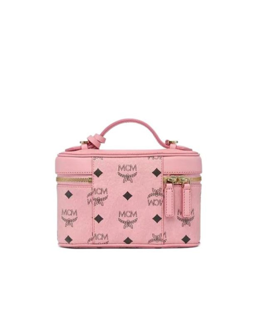 MCM Pink Aren Vanity Case Make Up Bag