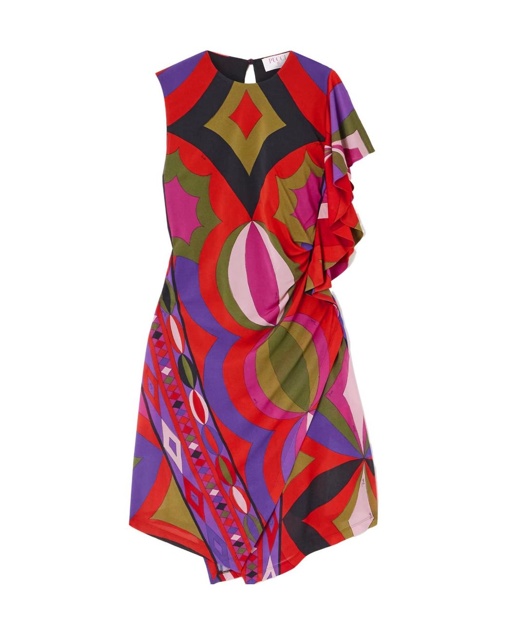 Emilio Pucci Red Printed Jersey Mini Dress