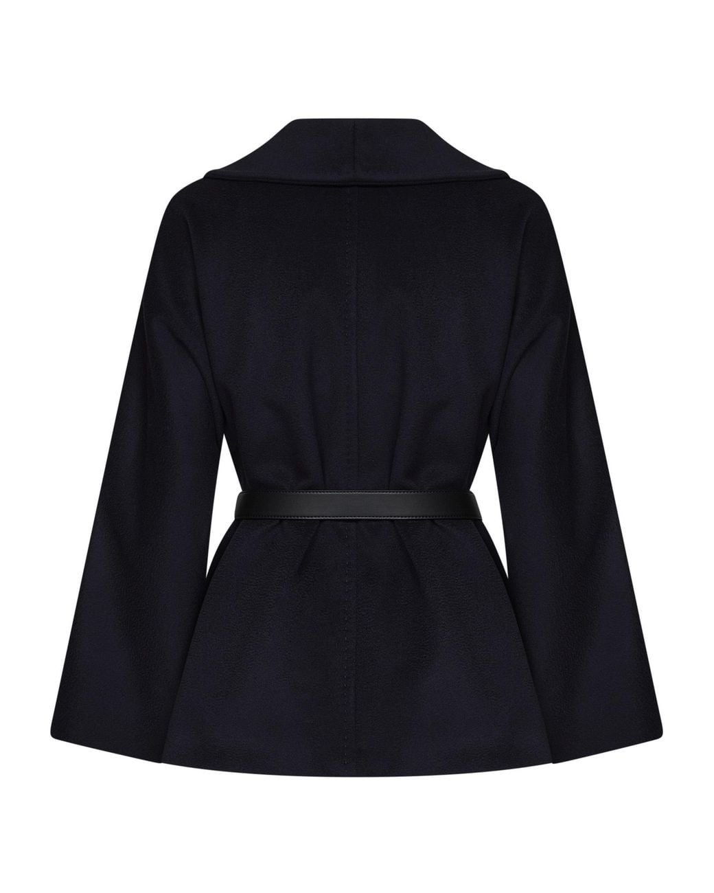 Max Mara Blue Mstabissi Belted Short Coat