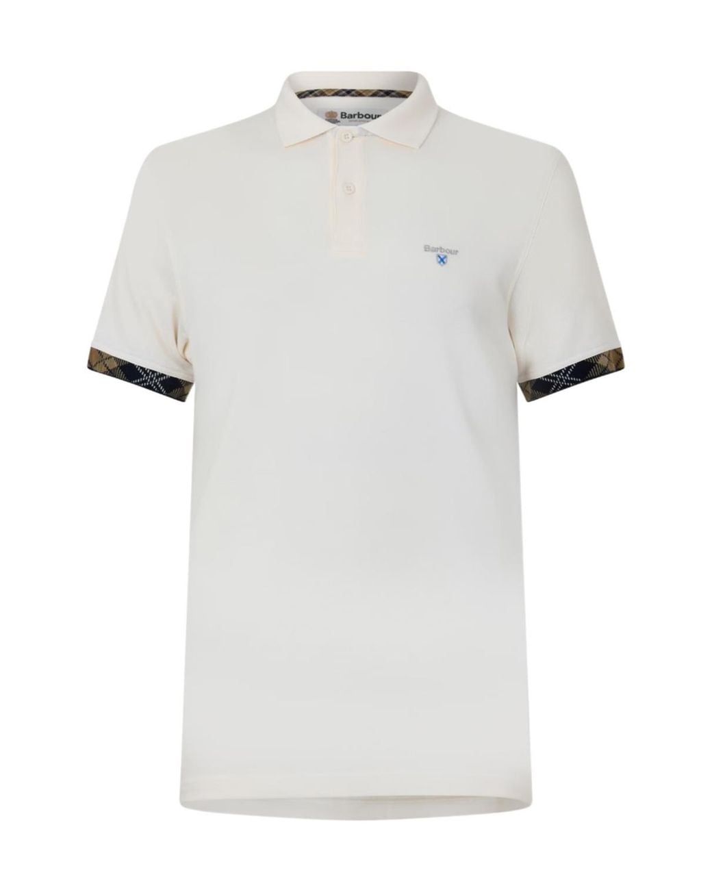 Barbour White Short-Sleeved Polo Shirt for men