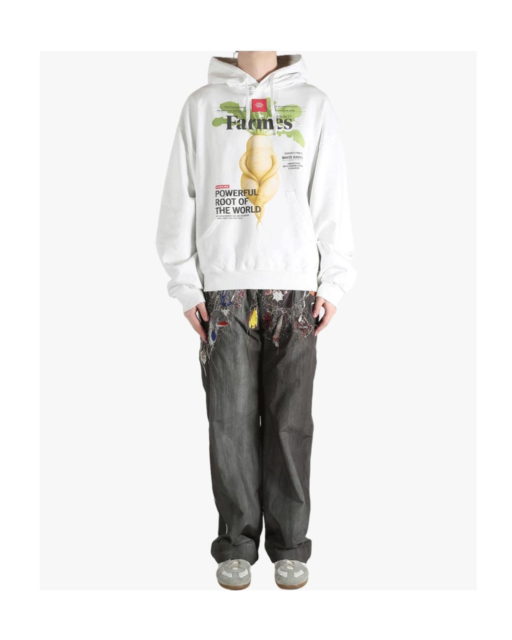 Doublet White Farmes Magazine Cover Printed Hoodie for men