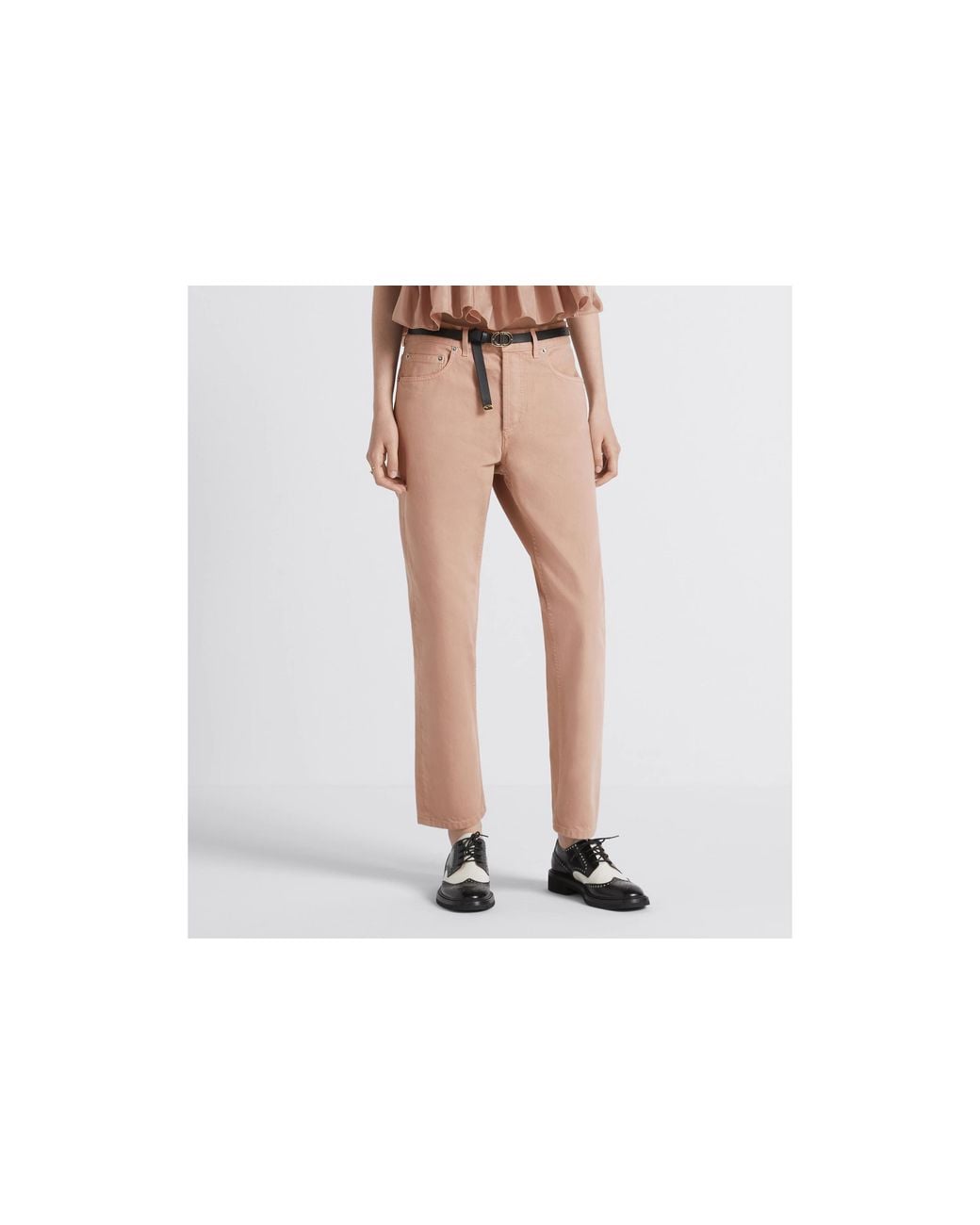 Dior Natural Christian Straight Leg Cropped Jeans
