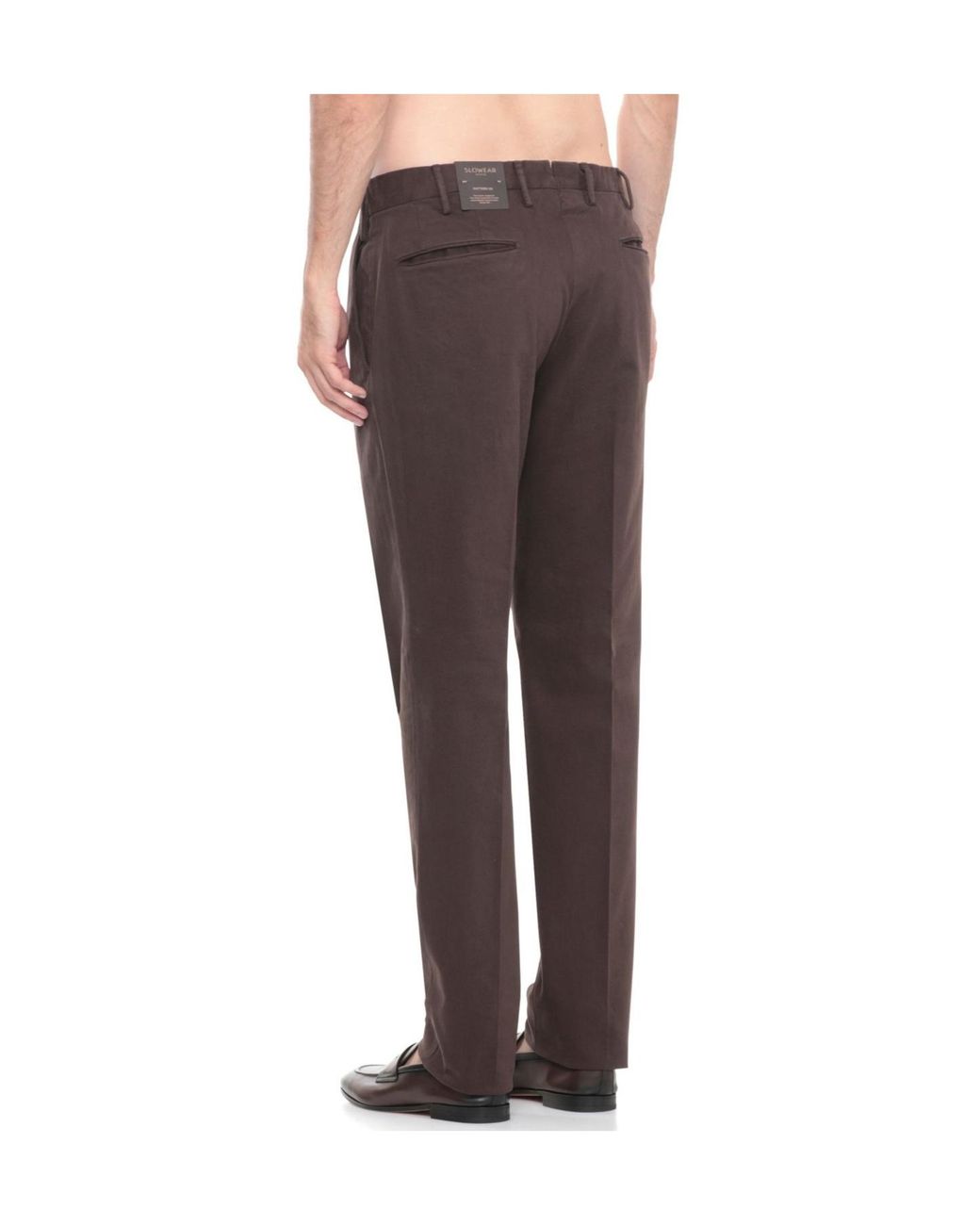 Incotex Brown Belted Cotton Pants for men