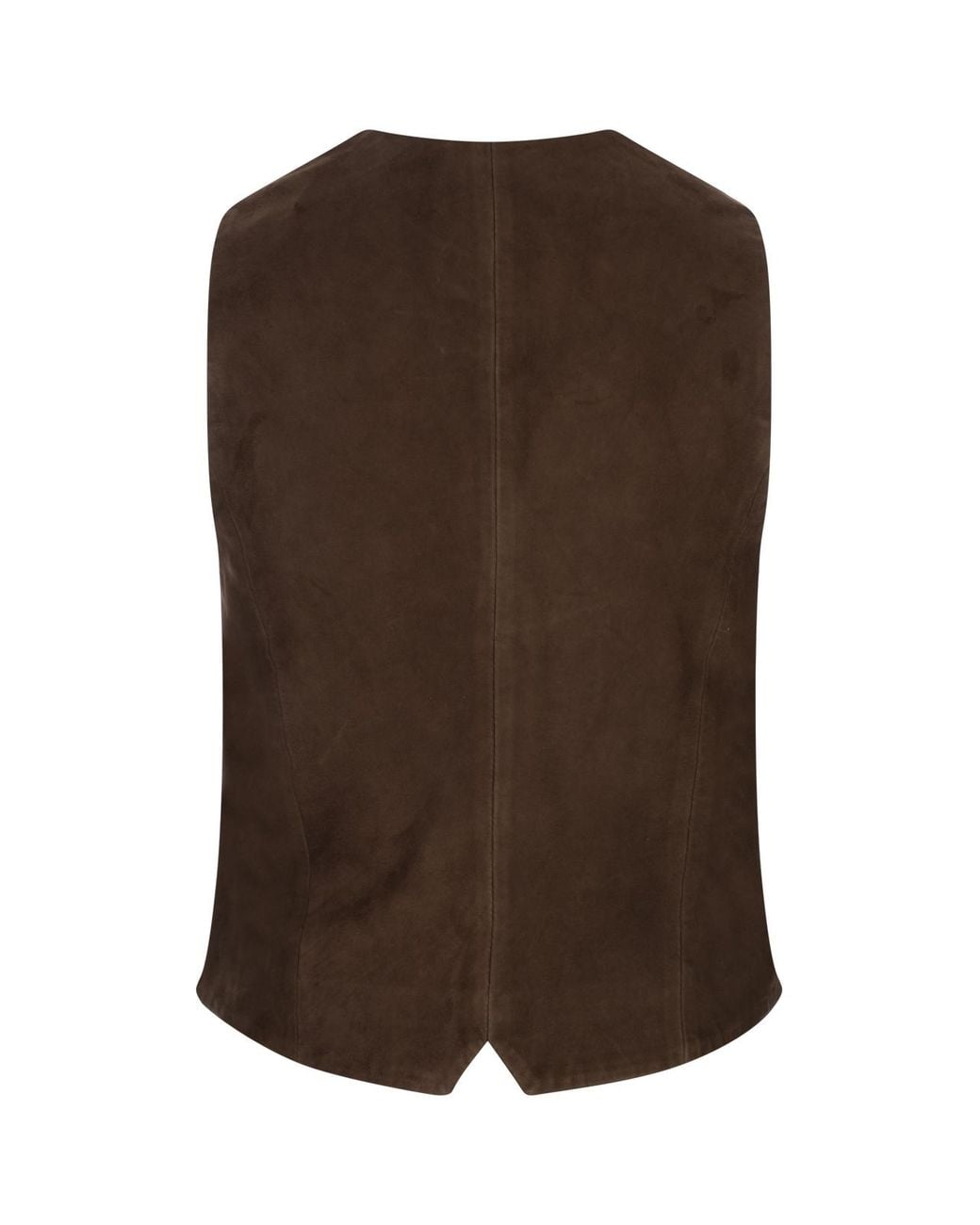 GIUSEPPE DI MORABITO Brown V-Neck Button-Up Waistcoat