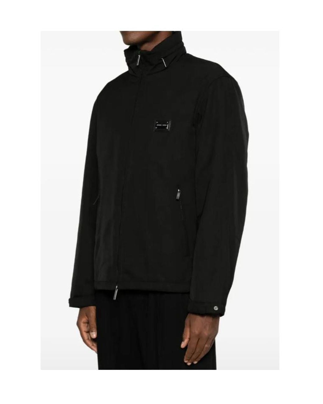 Emporio Armani Black Long-Sleeve Zip-Up Jacket for men