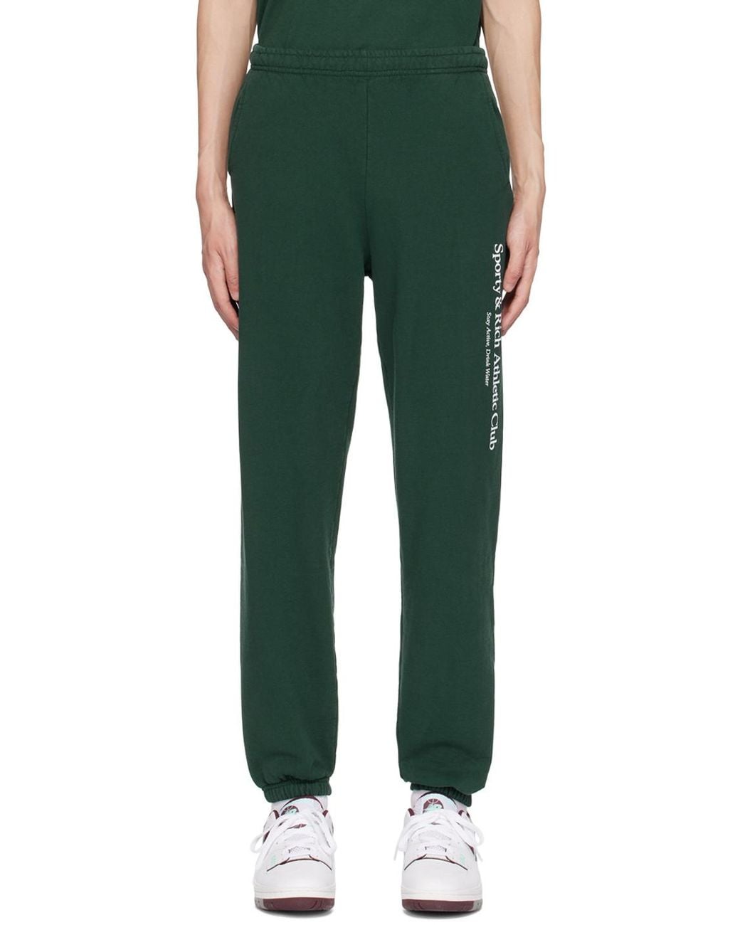Sporty & Rich Green Loose Waist Sweatpants for men