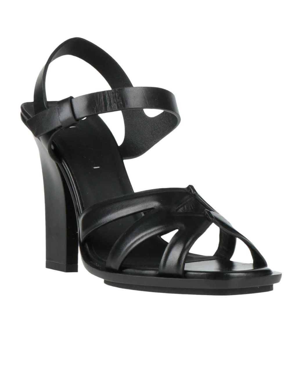 Max Mara Black Minimal Square Heel Sandals