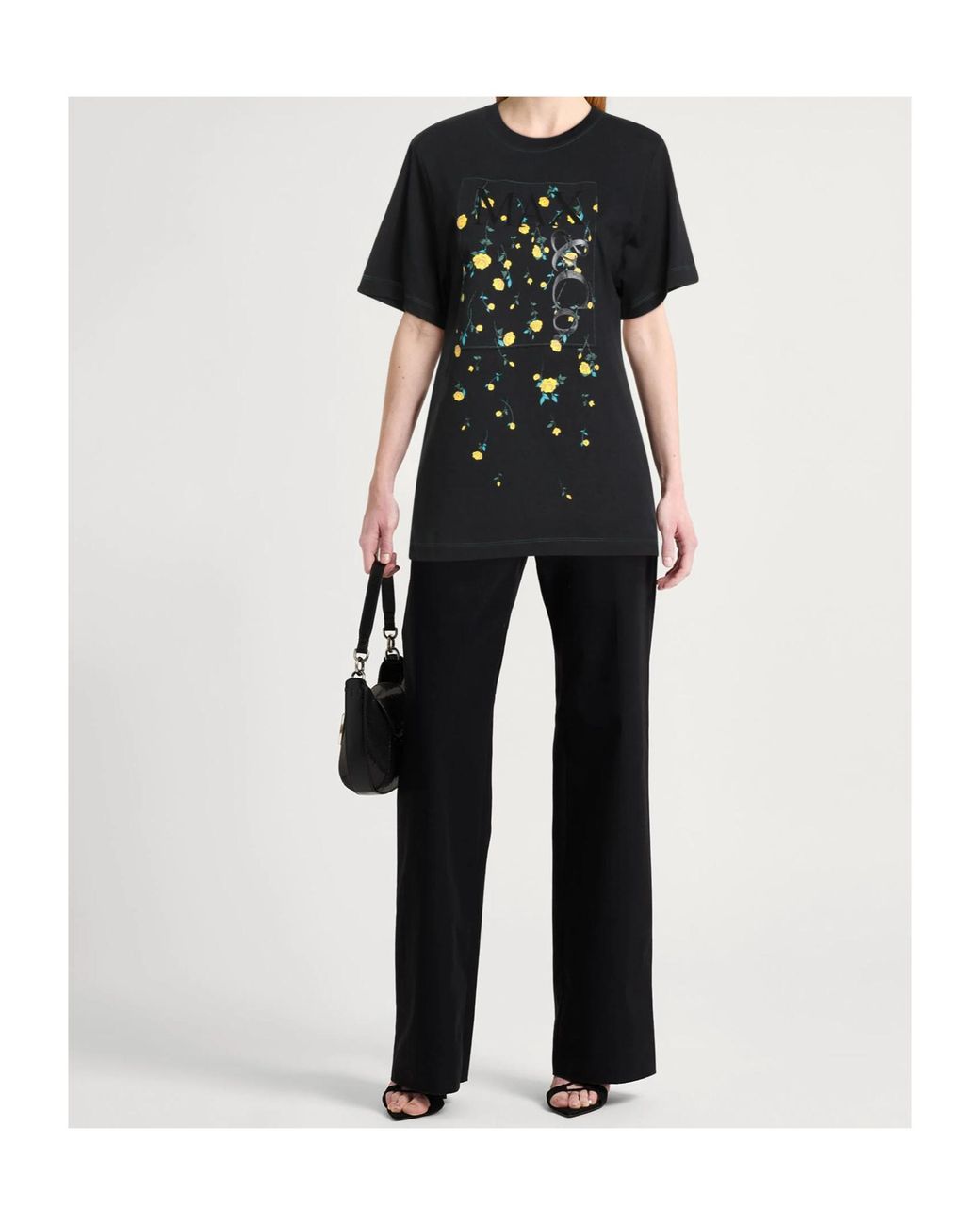 MAX&Co. Black Logo Crew Neck T-Shirt