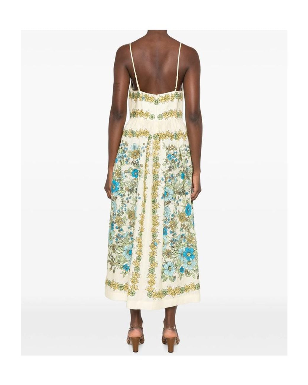 ALÉMAIS White Sophia Midi Dress
