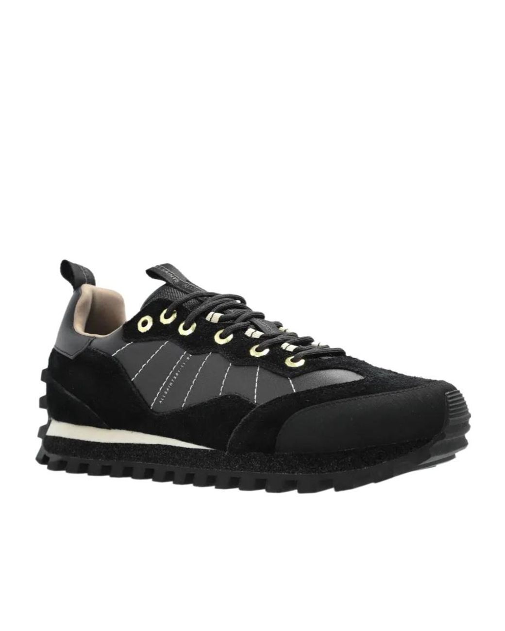 AllSaints Black Nevis Lace-Up Sneakers