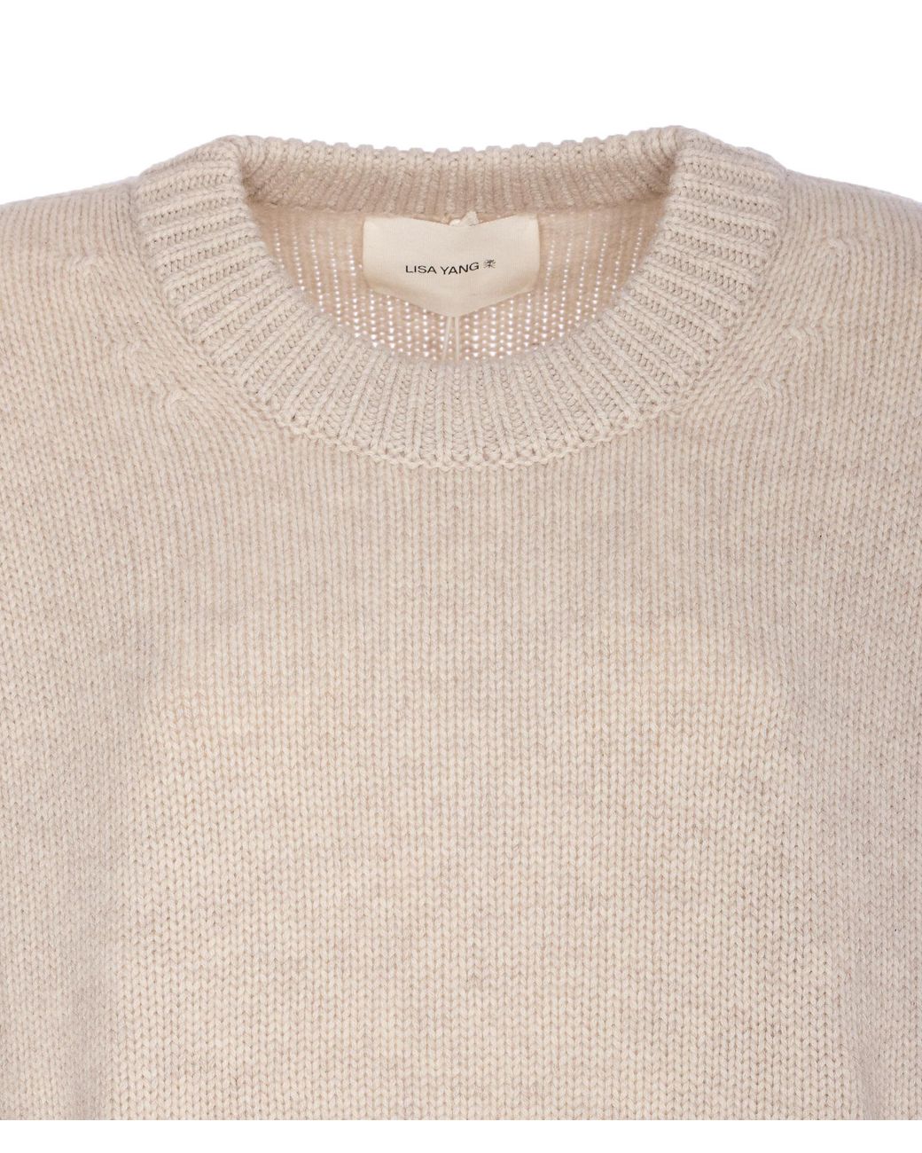 Lisa Yang Natural Renske Crewneck Knitwear
