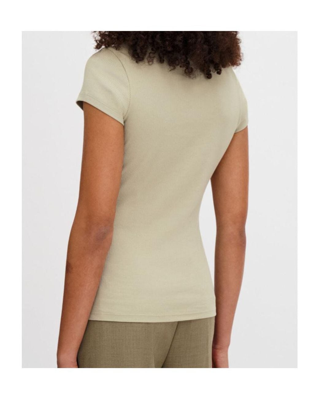 Filippa K Green Slim Ribbed T-Shirt
