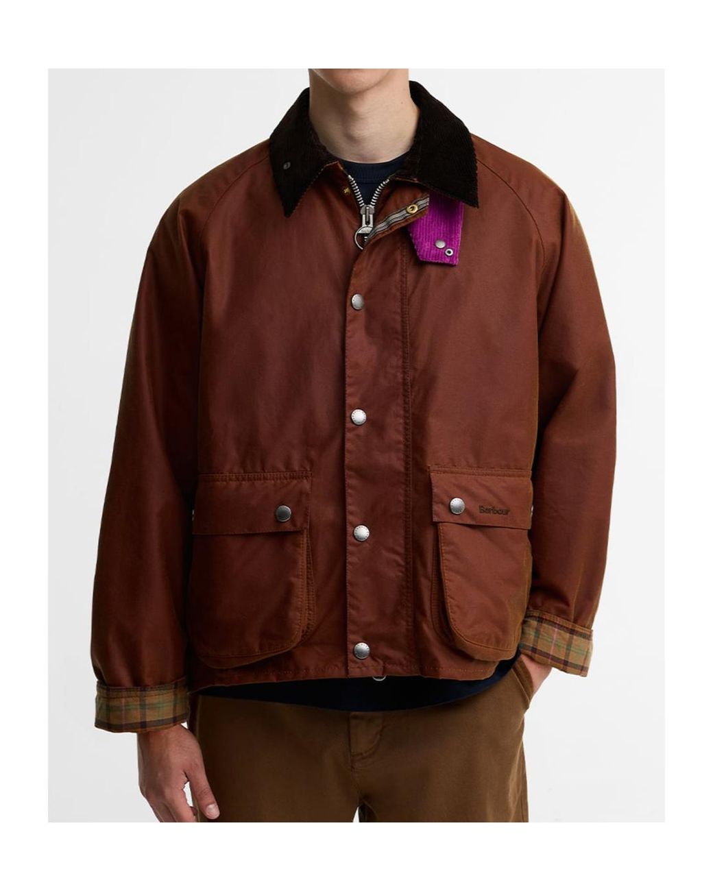 Barbour Brown X Paul Smith Key Transport Waxed Jacket for men