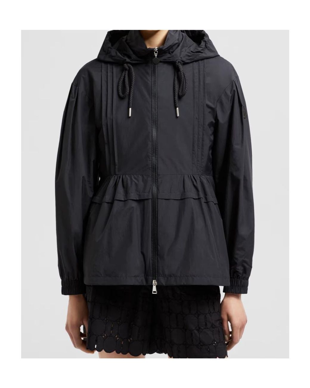 Moncler Black Vabre Hooded Parka Jacket