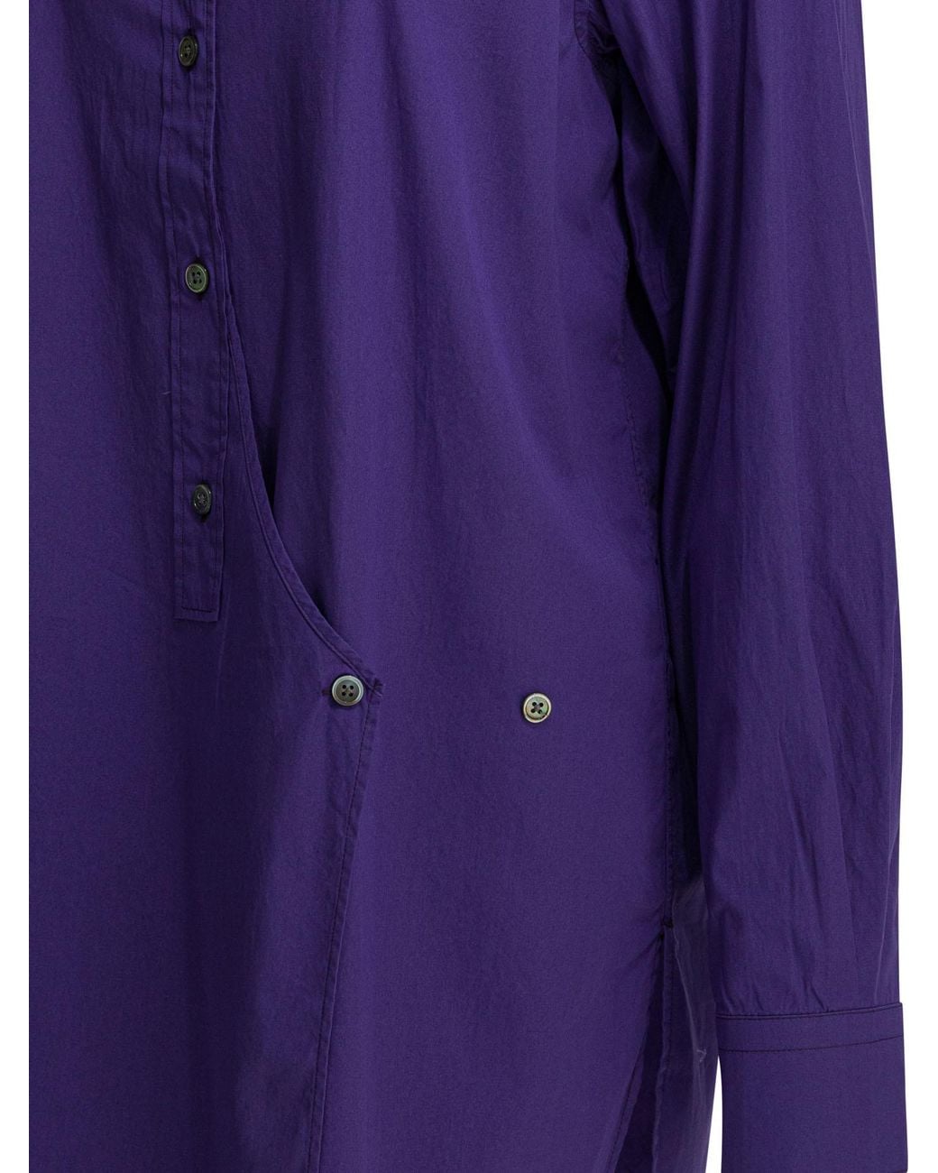 Our Legacy Purple Wave Long Poplin Shirt
