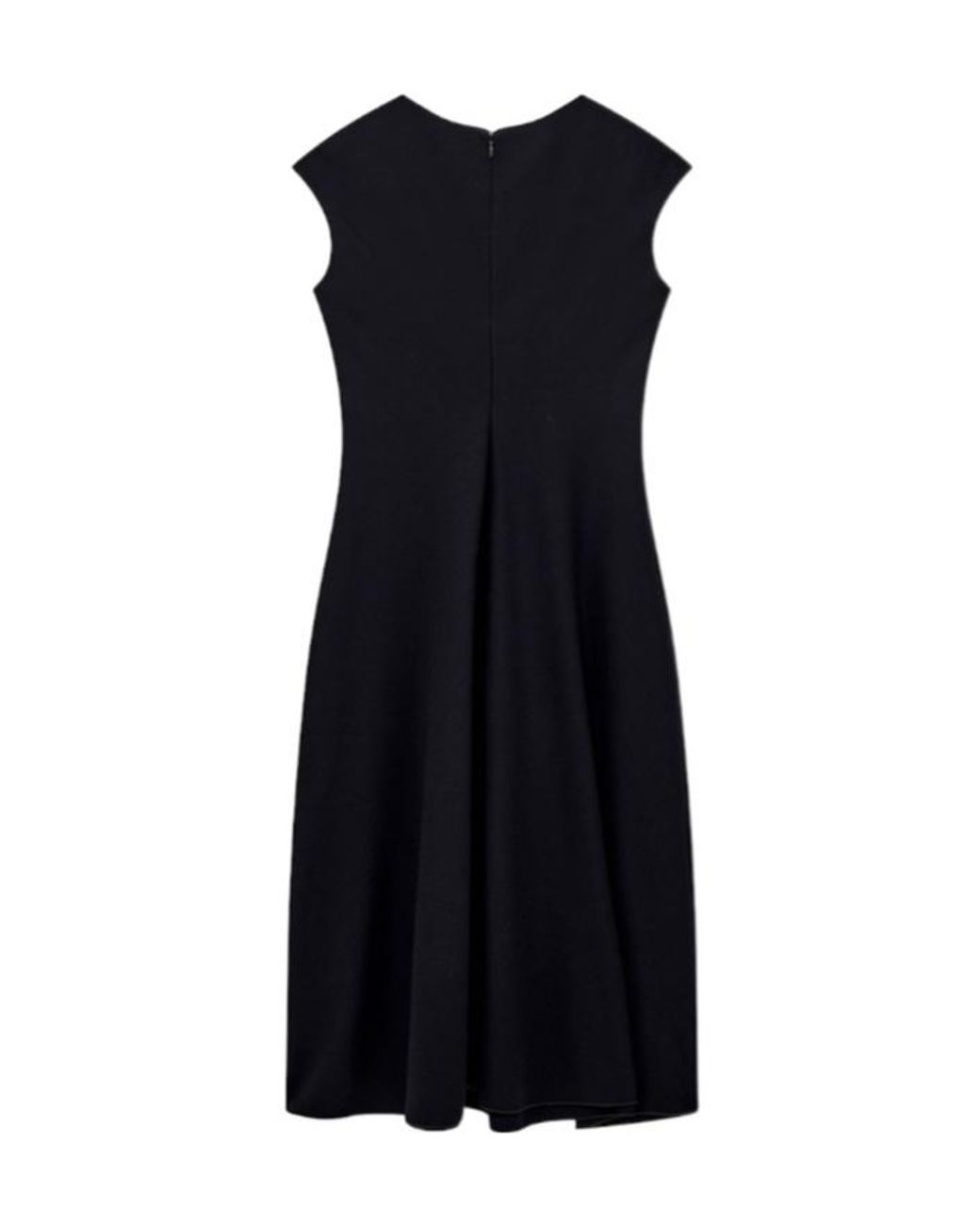 Emporio Armani Black V-Neck Cap-Sleeve Dress