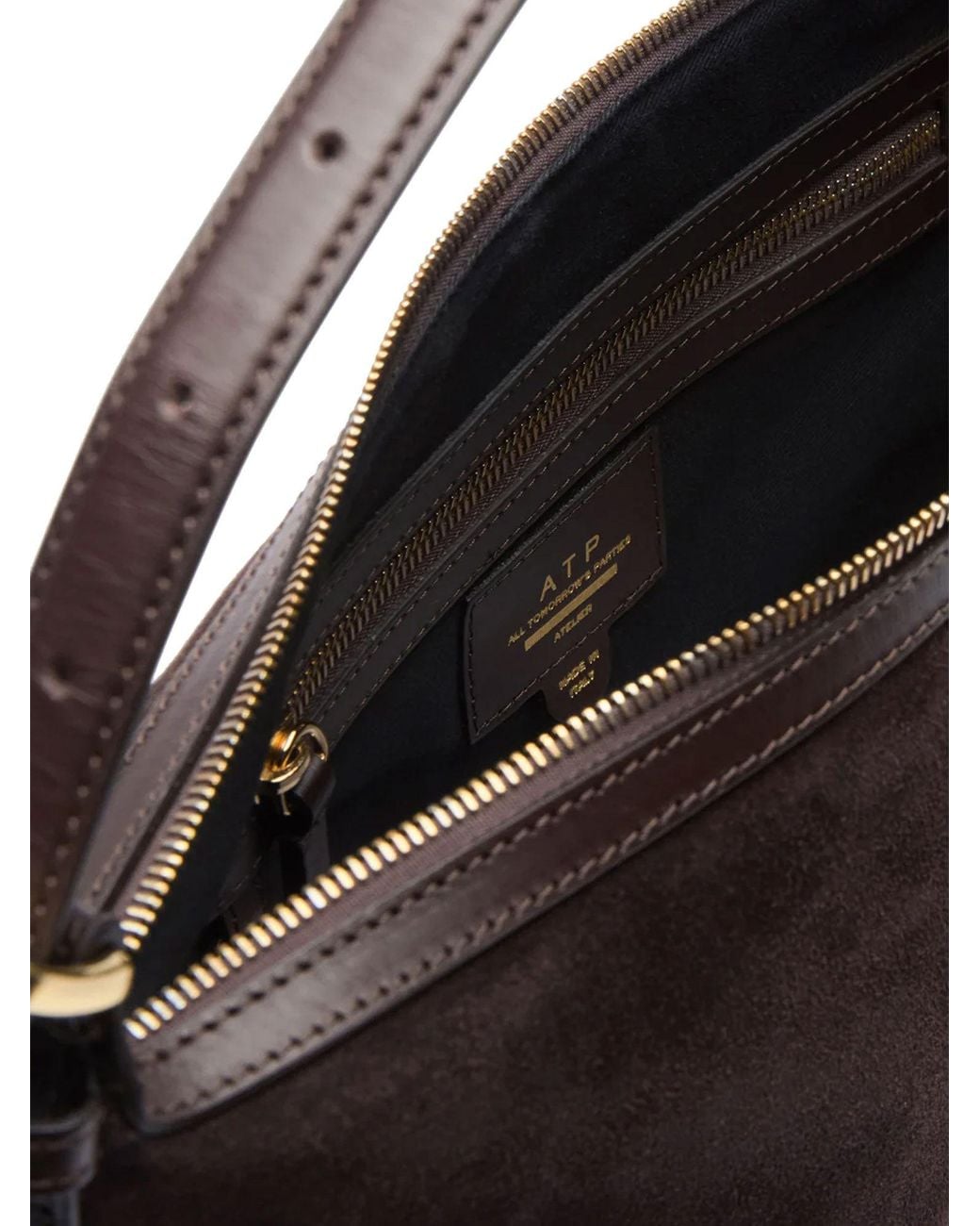Atp Atelier Black Suede Shoulder Bag