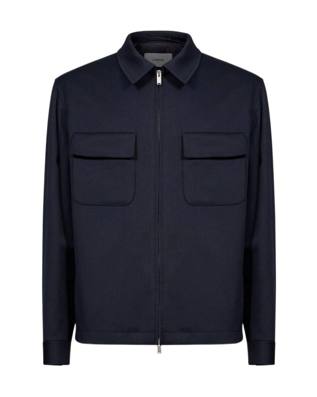 Lardini Blue Zip-Up Flap-Pocket Jacket for men