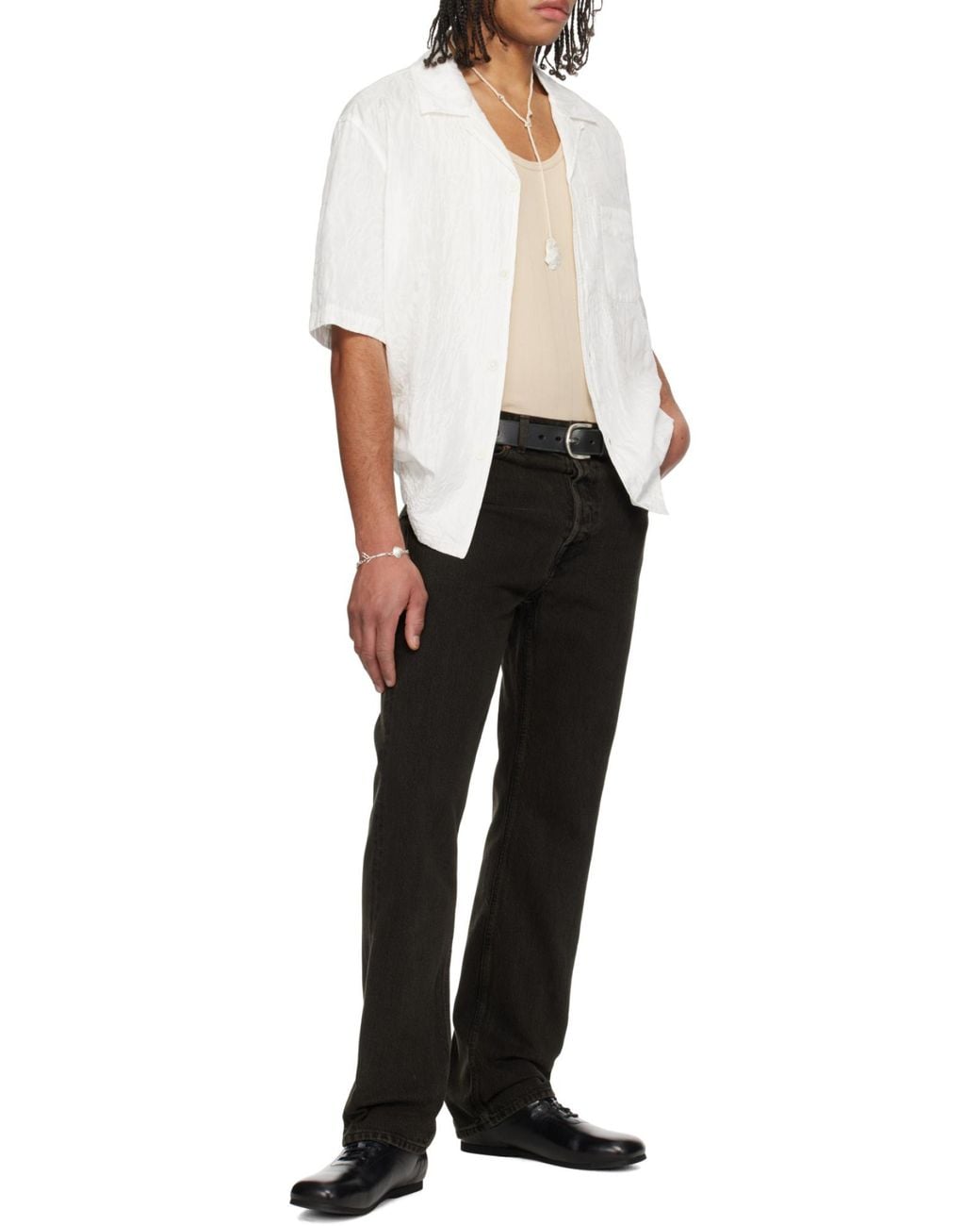 Our Legacy Black Laced Moccasins for men