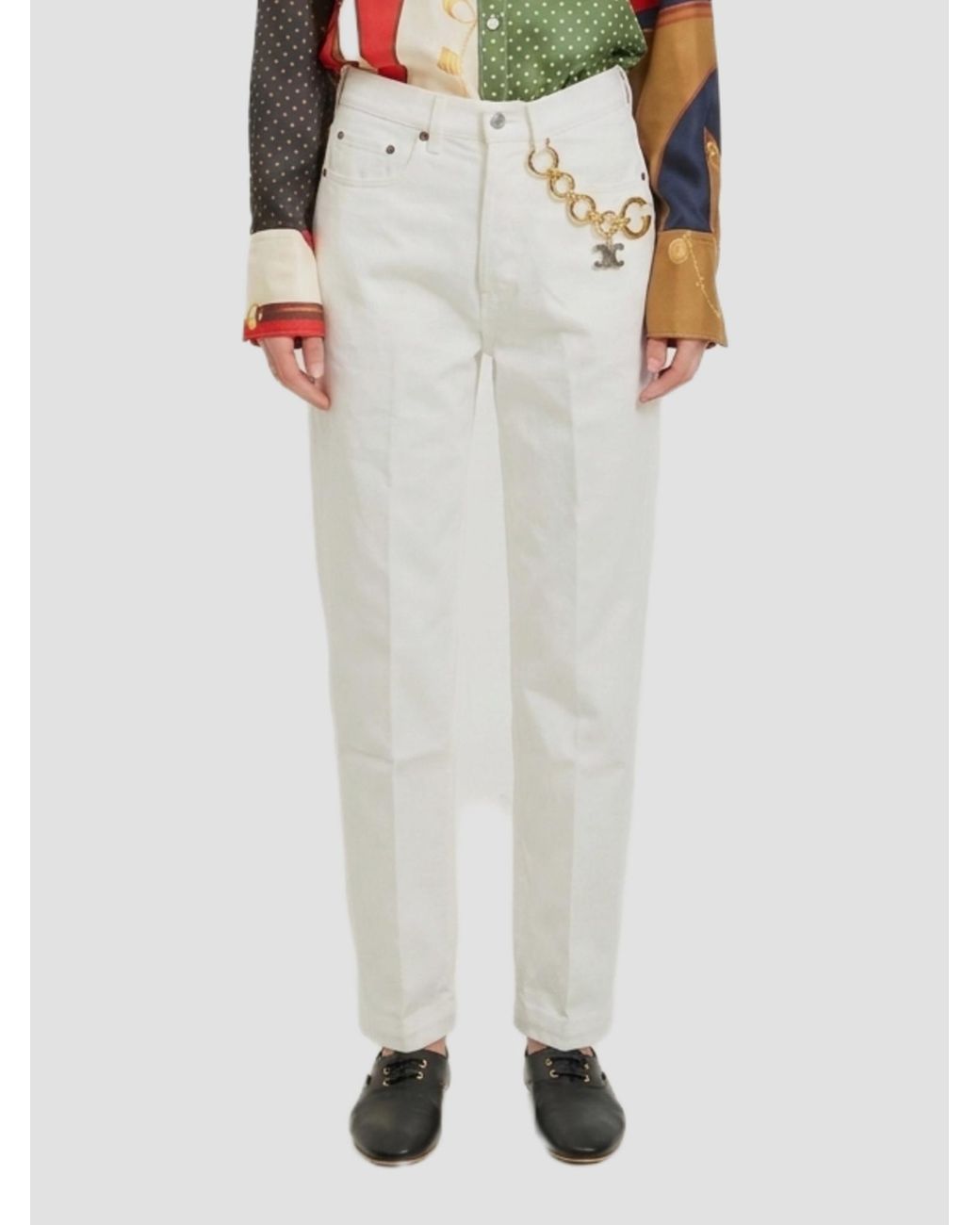 Céline White Boyfriend Jeans 002