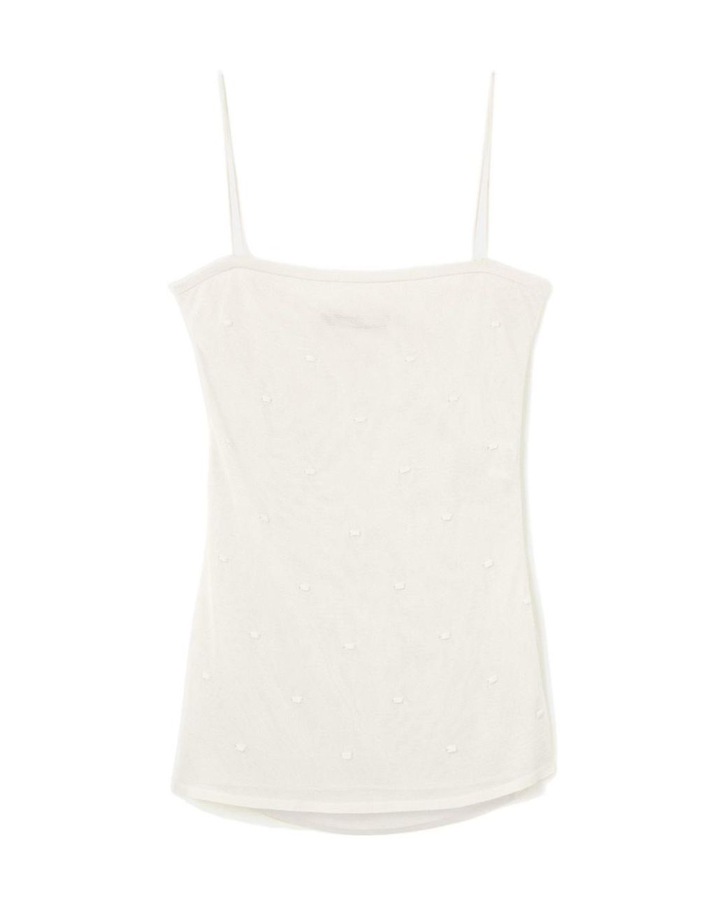 Jacquemus White The Plumetis Knitted Tank Top