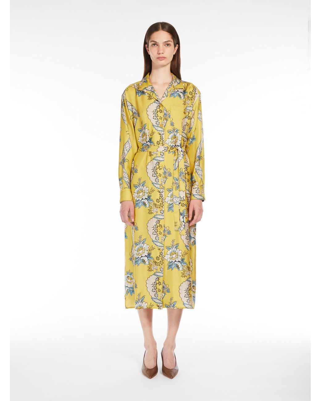 Weekend by Maxmara Yellow Long-Sleeved Dress