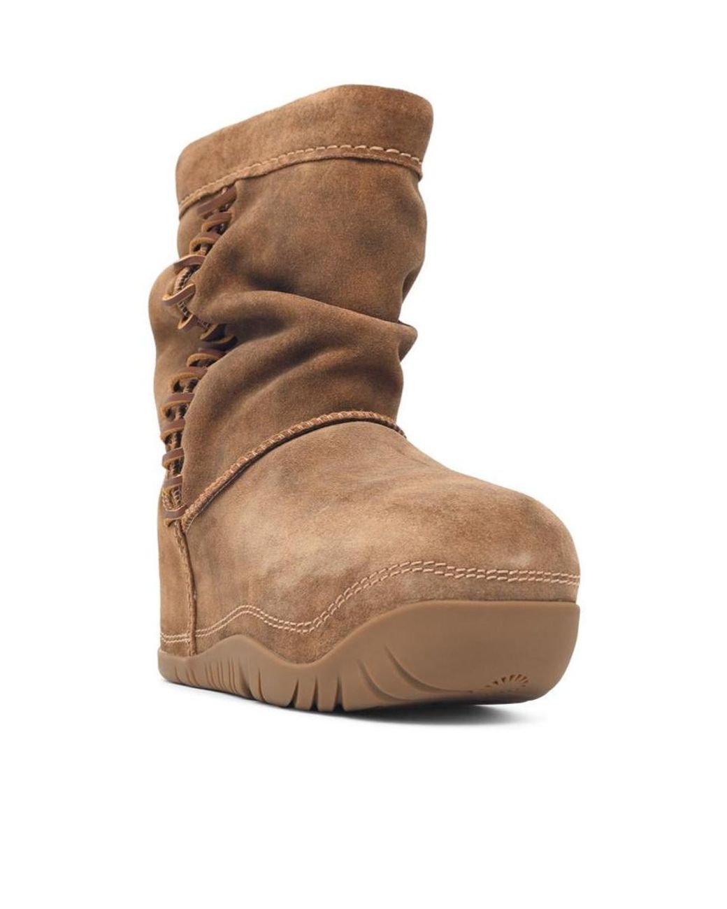 Ugg Brown Bucked Slouchy Round-Toe Boots