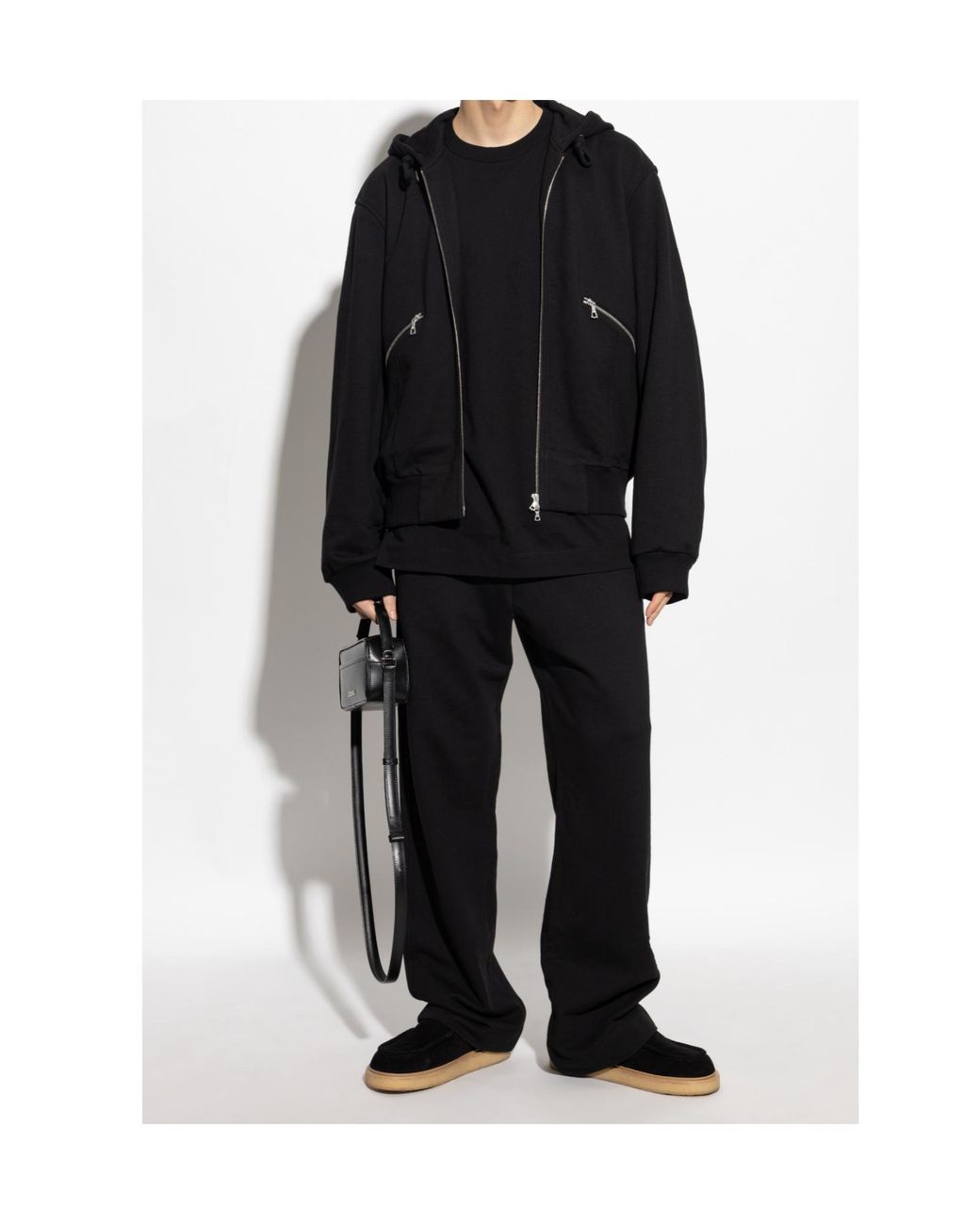 Dries Van Noten Black Straight-Leg Track Pants for men