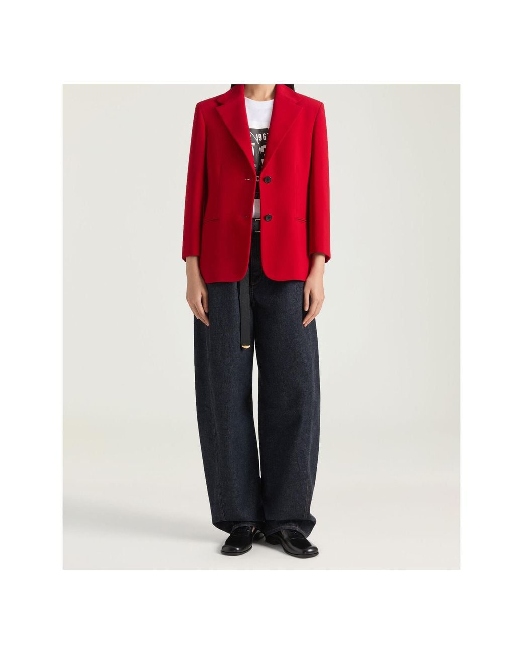 Givenchy Red Single-Breasted Jacket
