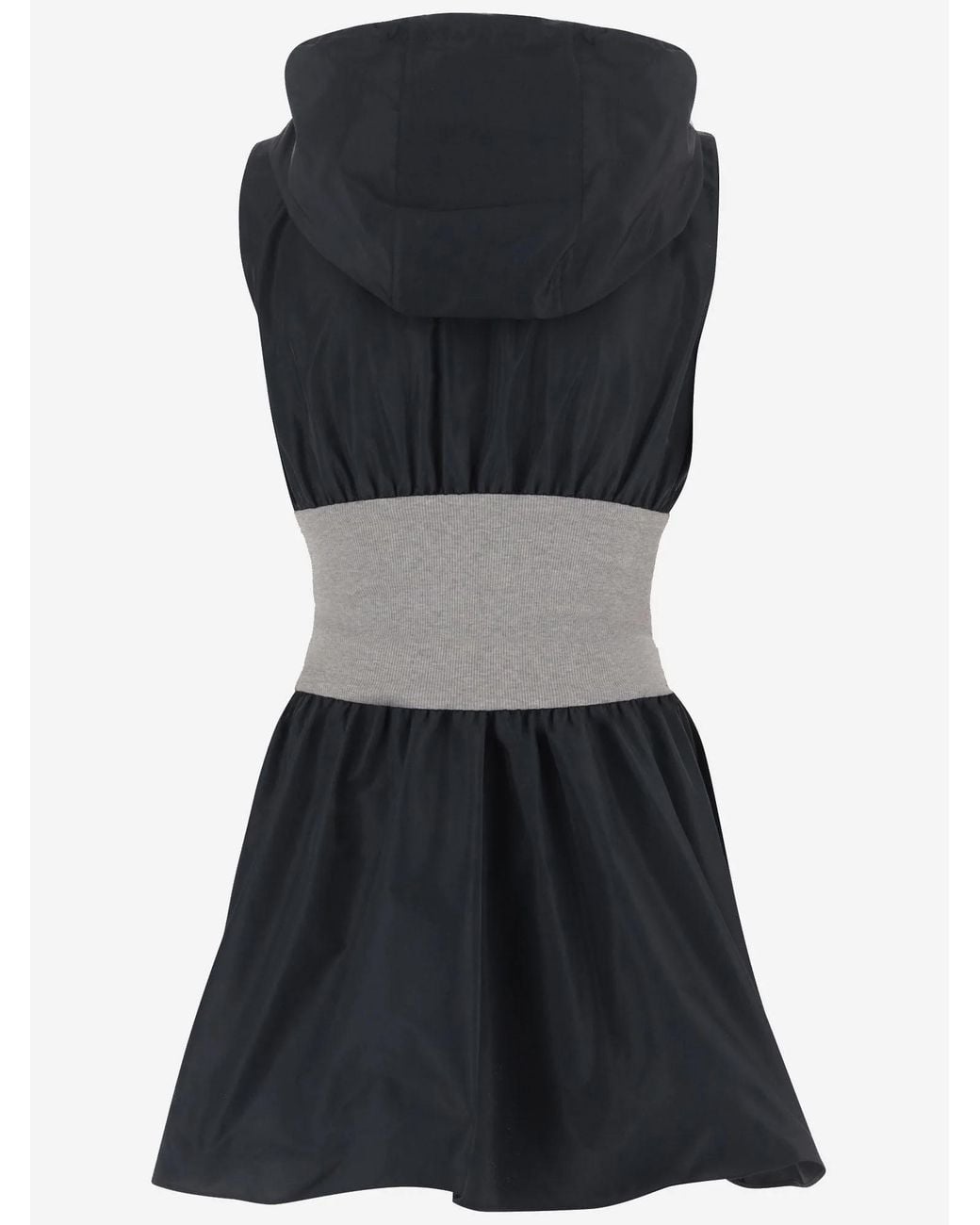 Miu Miu Black Sleeveless Hooded Dress