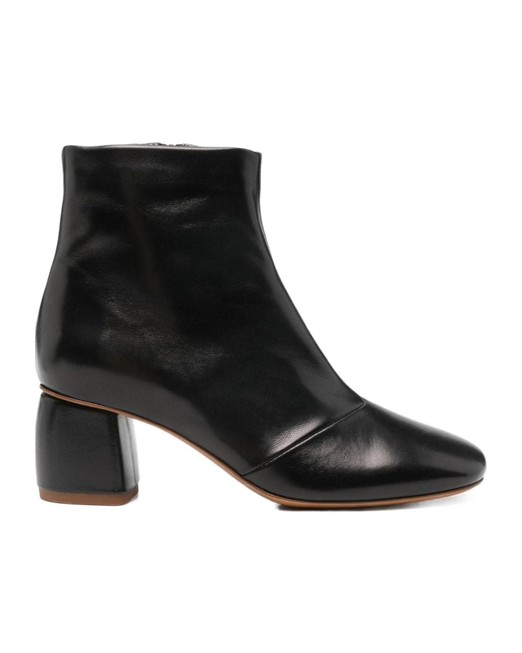 Forte_forte Black Block-Heel Ankle Boots