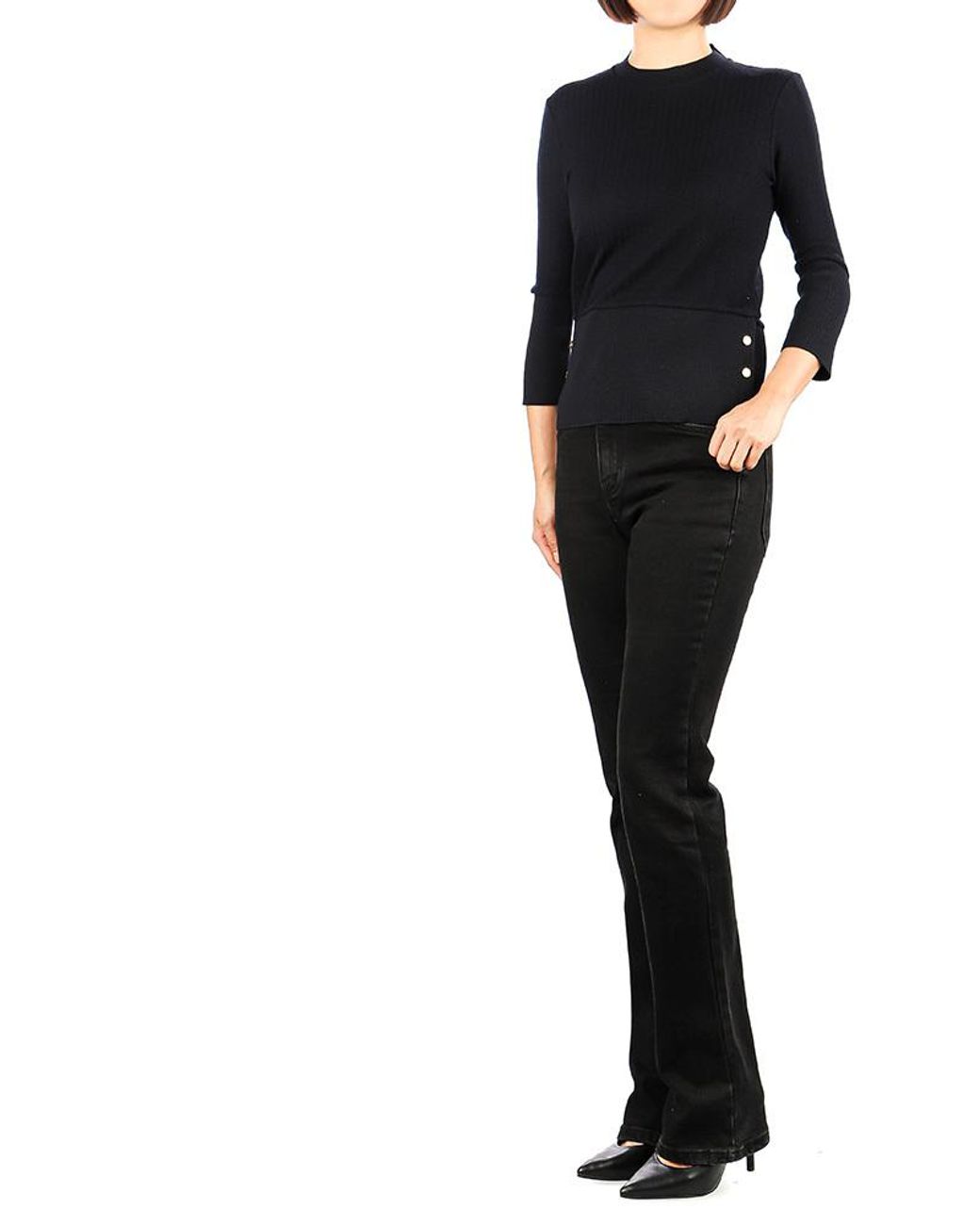 Thom Browne Blue Crewneck Straight Hem Jumper