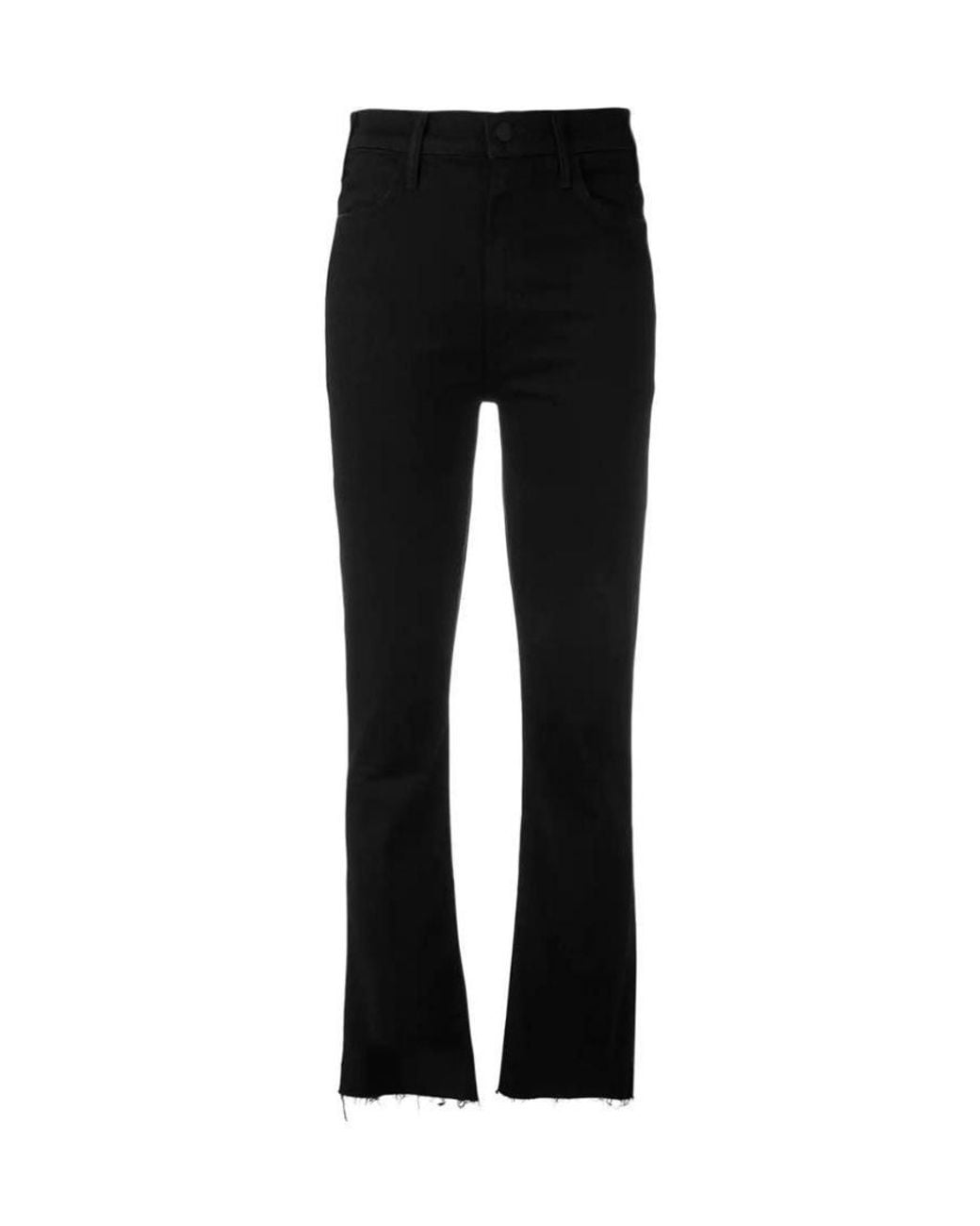 Mother Black The Hustler Ankle Fray Jeans