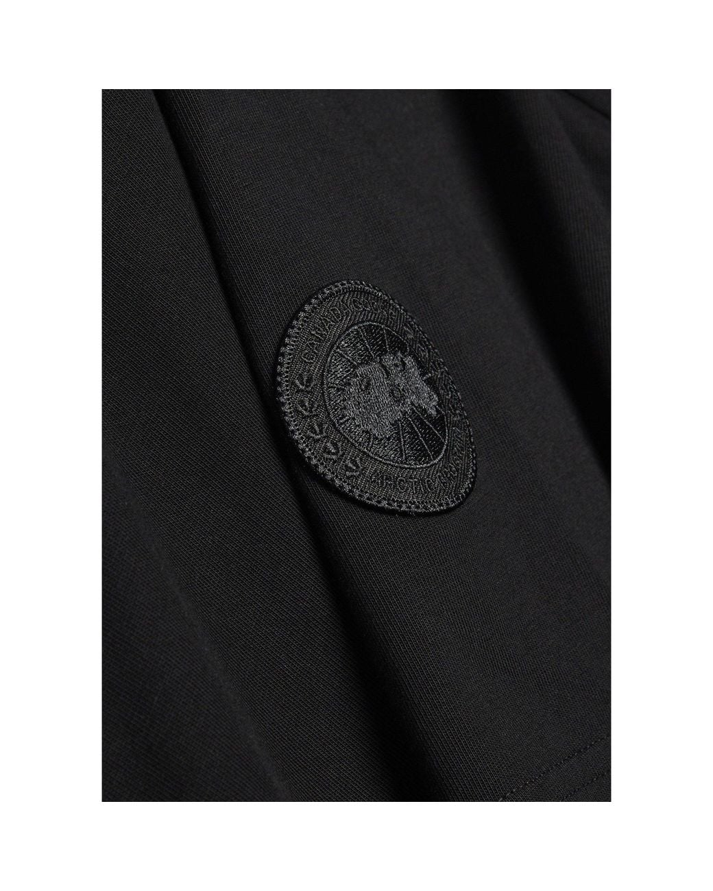 Canada Goose Black Simple Cotton T-Shirt for men