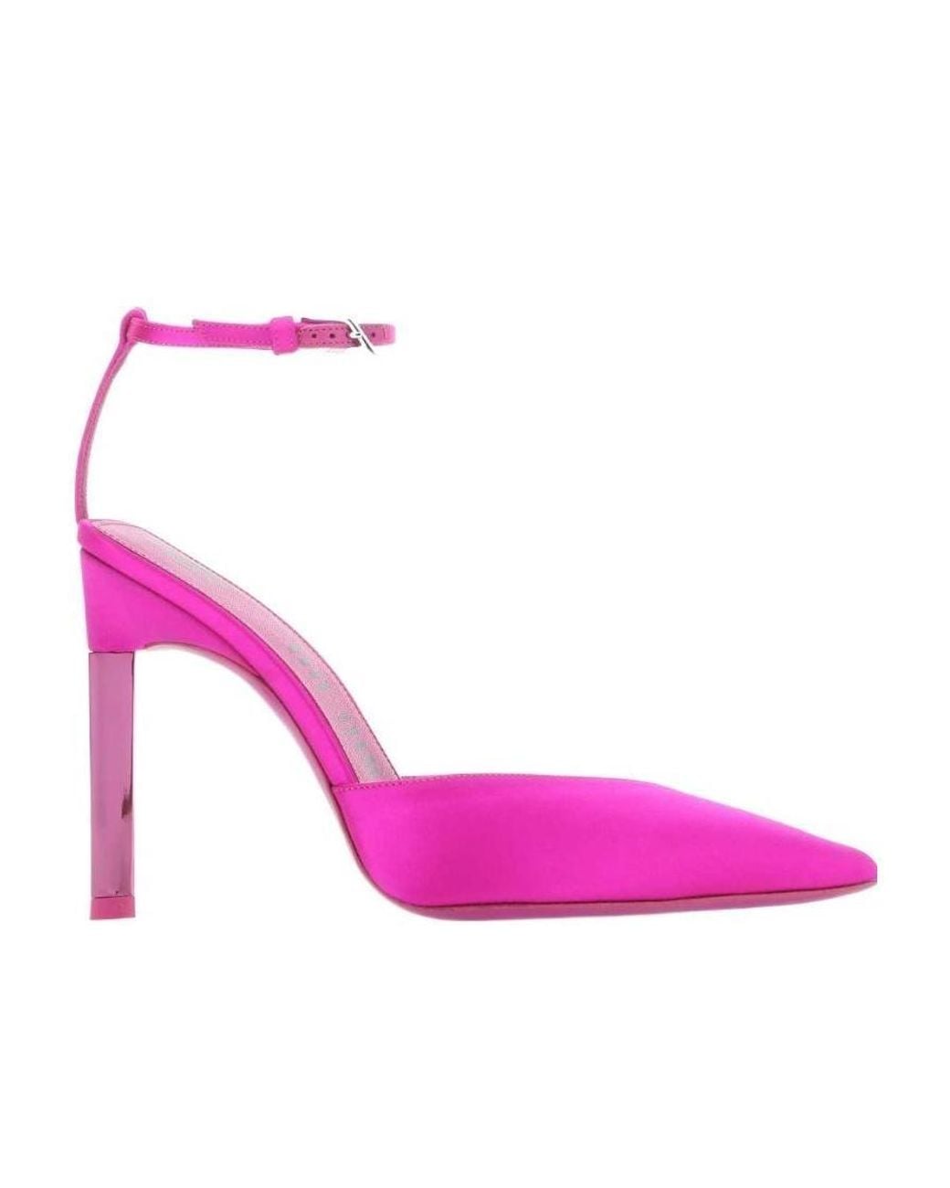 The Attico Pink 110Mm Perine Satin Pumps