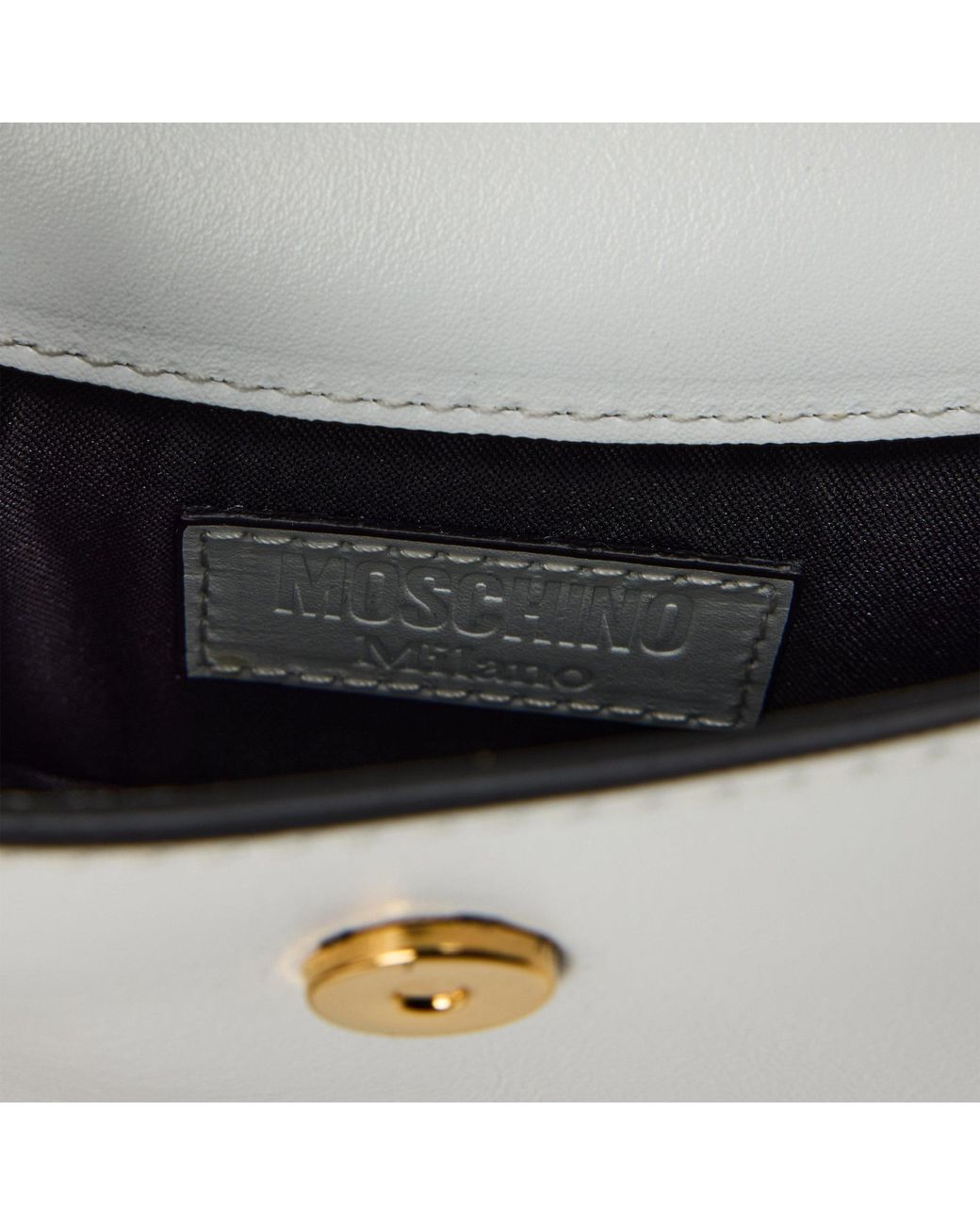 Moschino White Top Handle Bag